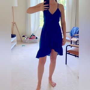Blue Spaghetti Strap Dress